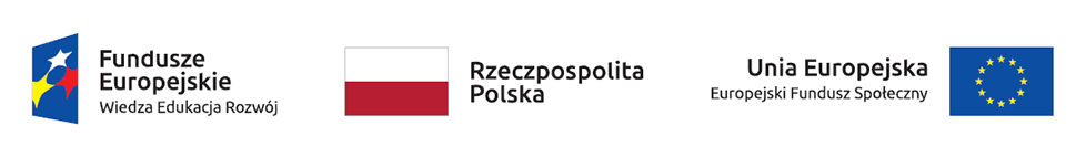 Logo Funduszy Europejskich, flagi Rzeczpospolitej Polskiej i Unii Europejskiej